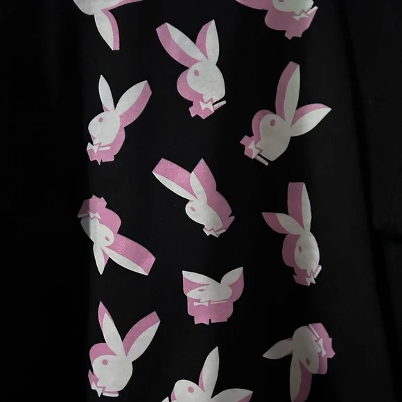 Playboy Black Hoodie with pink logos - Picture 5 of 5